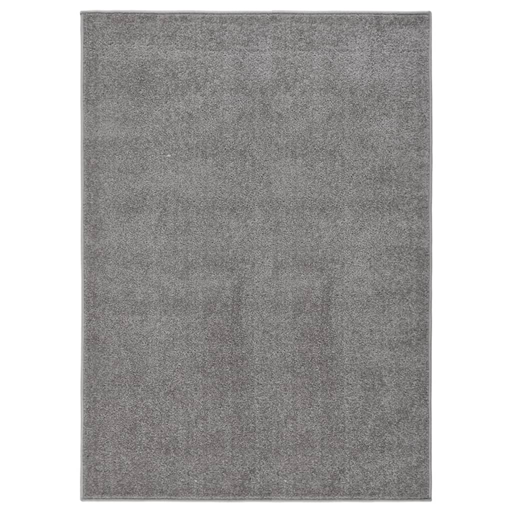 Vetonek Alfombra de pelo corto gris 120x170 cm