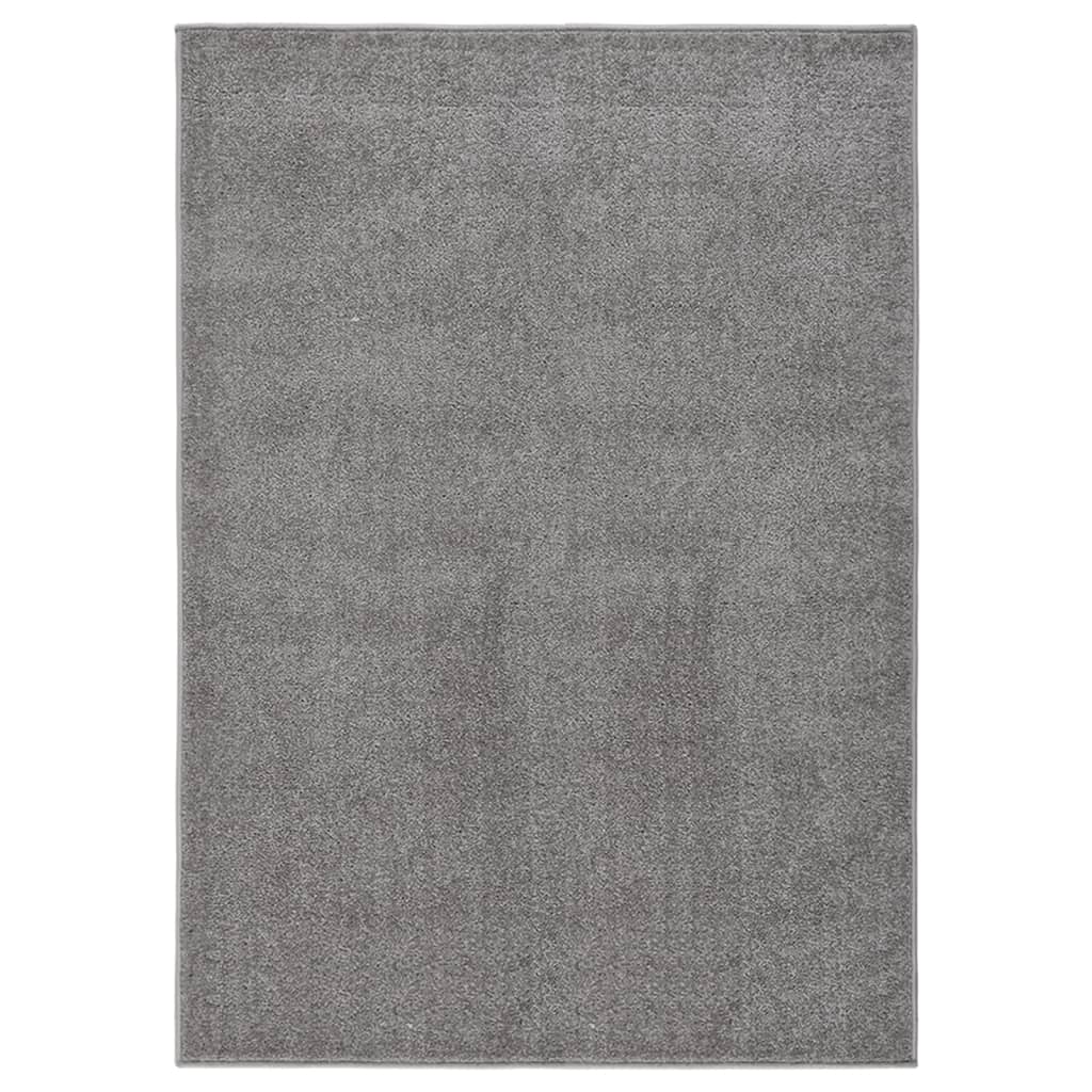 Vetonek Alfombra de pelo corto gris 240x340 cm