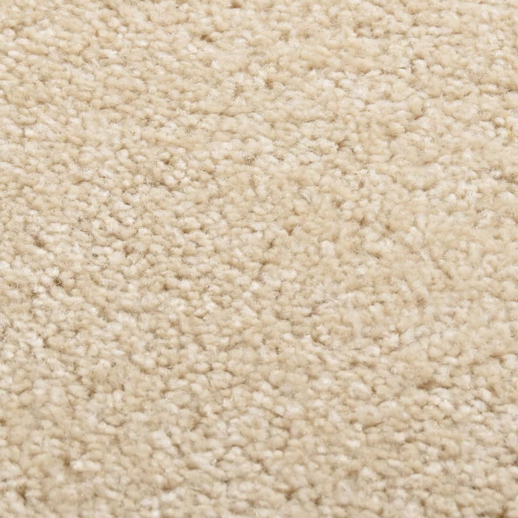 Alfombra de pelo corto beige 80x150 cm