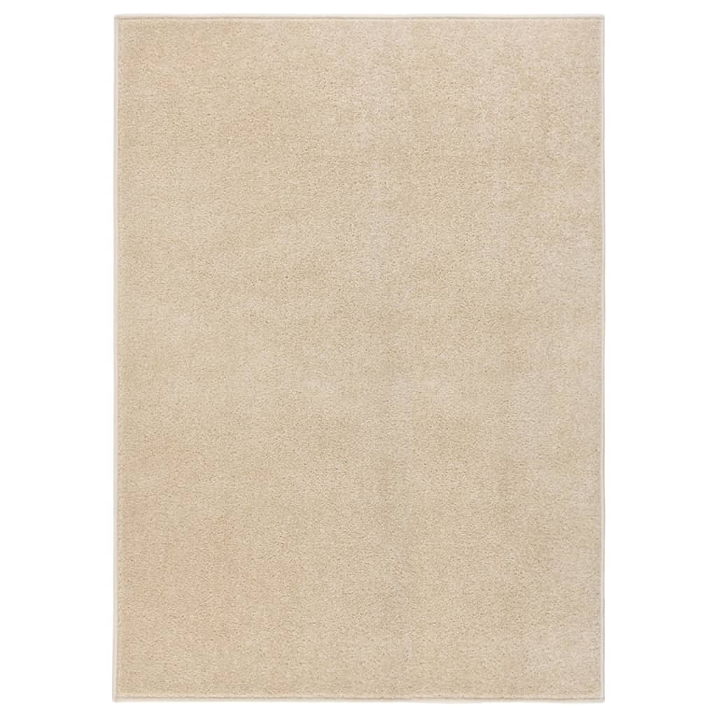 Vetonek Alfombra de pelo corto beige 120x170 cm