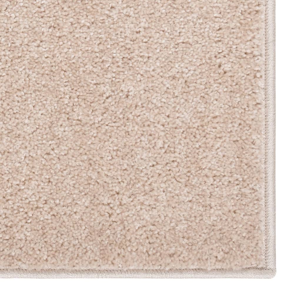 Alfombra de pelo corto beige oscuro 80x150 cm