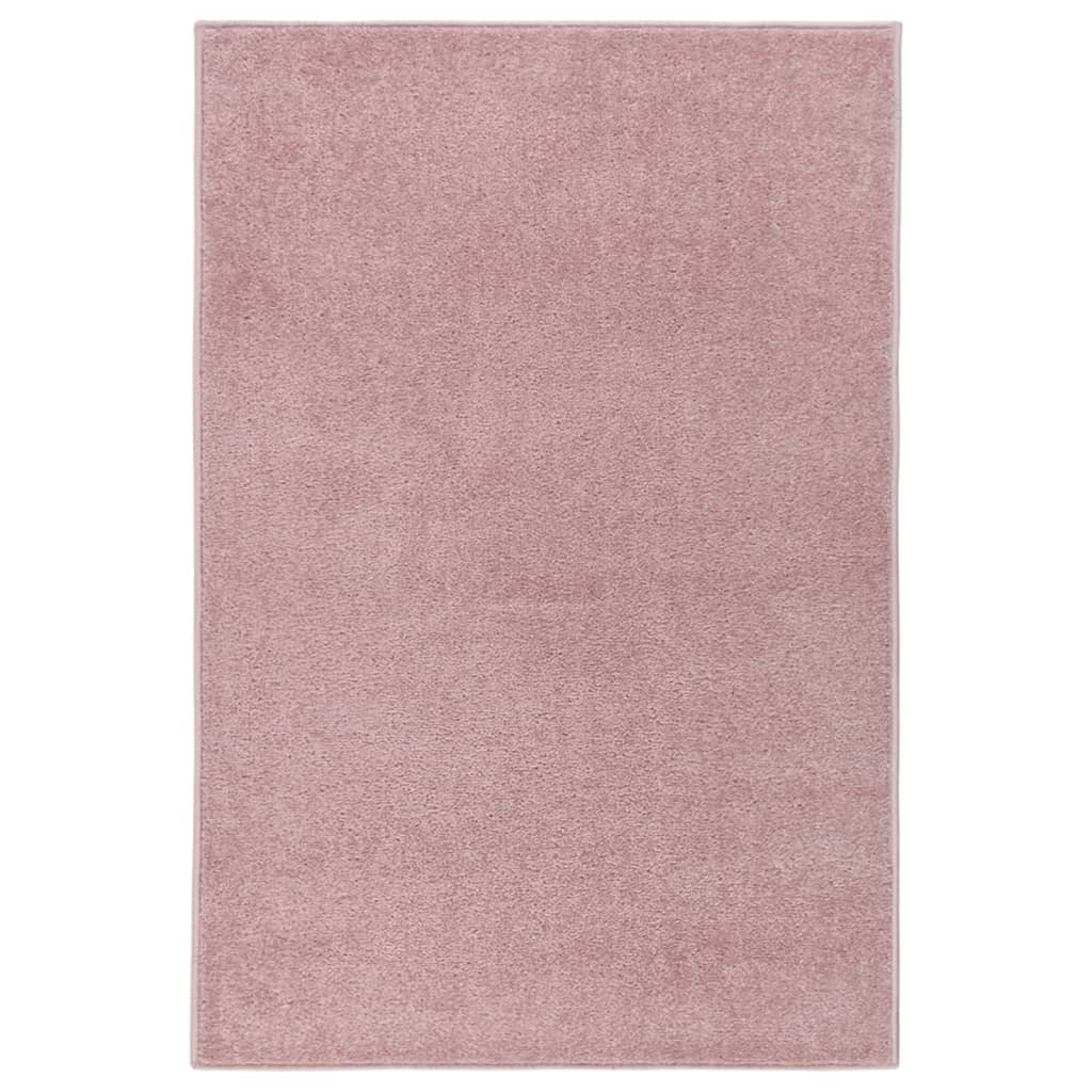 Alfombra de pelo corto rosa 160x230 cm