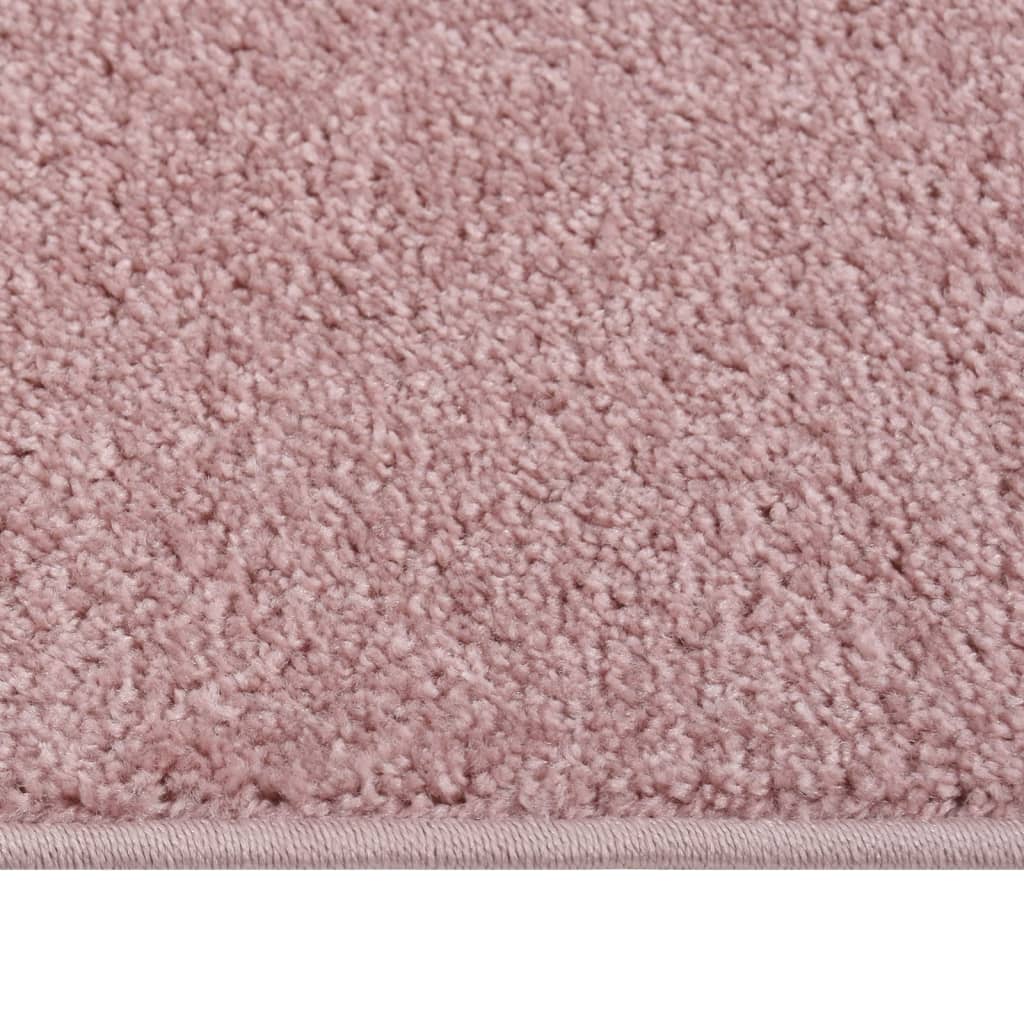 Alfombra de pelo corto rosa 200x290 cm