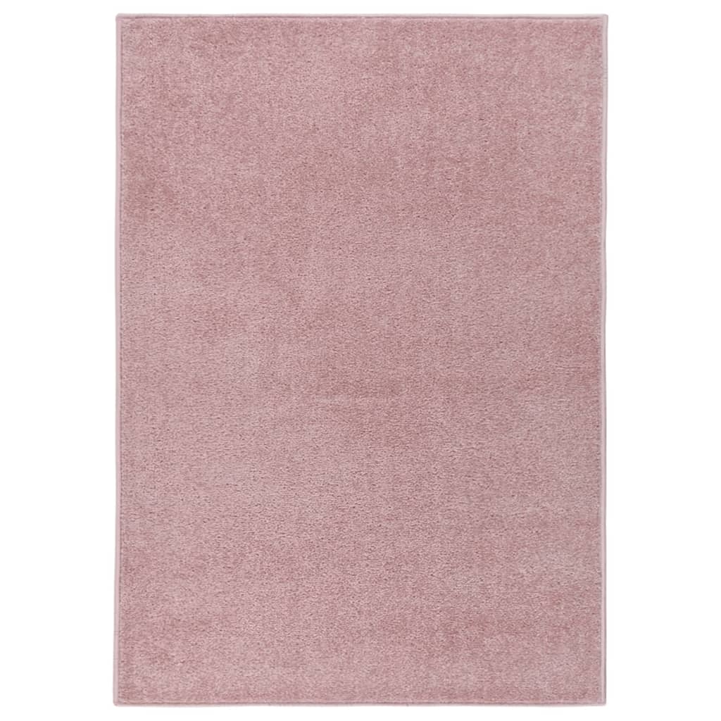 Vetonek Alfombra de pelo corto rosa 240x340 cm