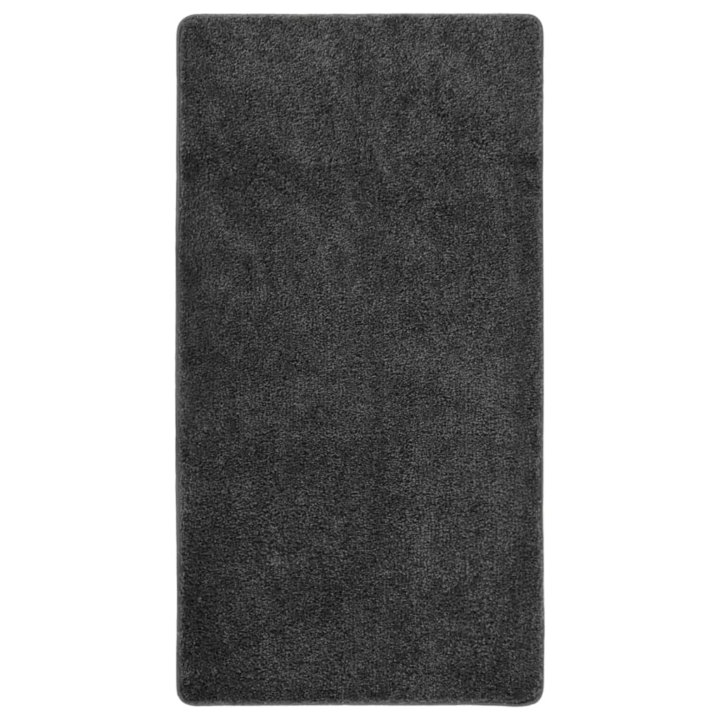 Vetonek Alfombra peluda antideslizante gris oscuro 80x150 cm