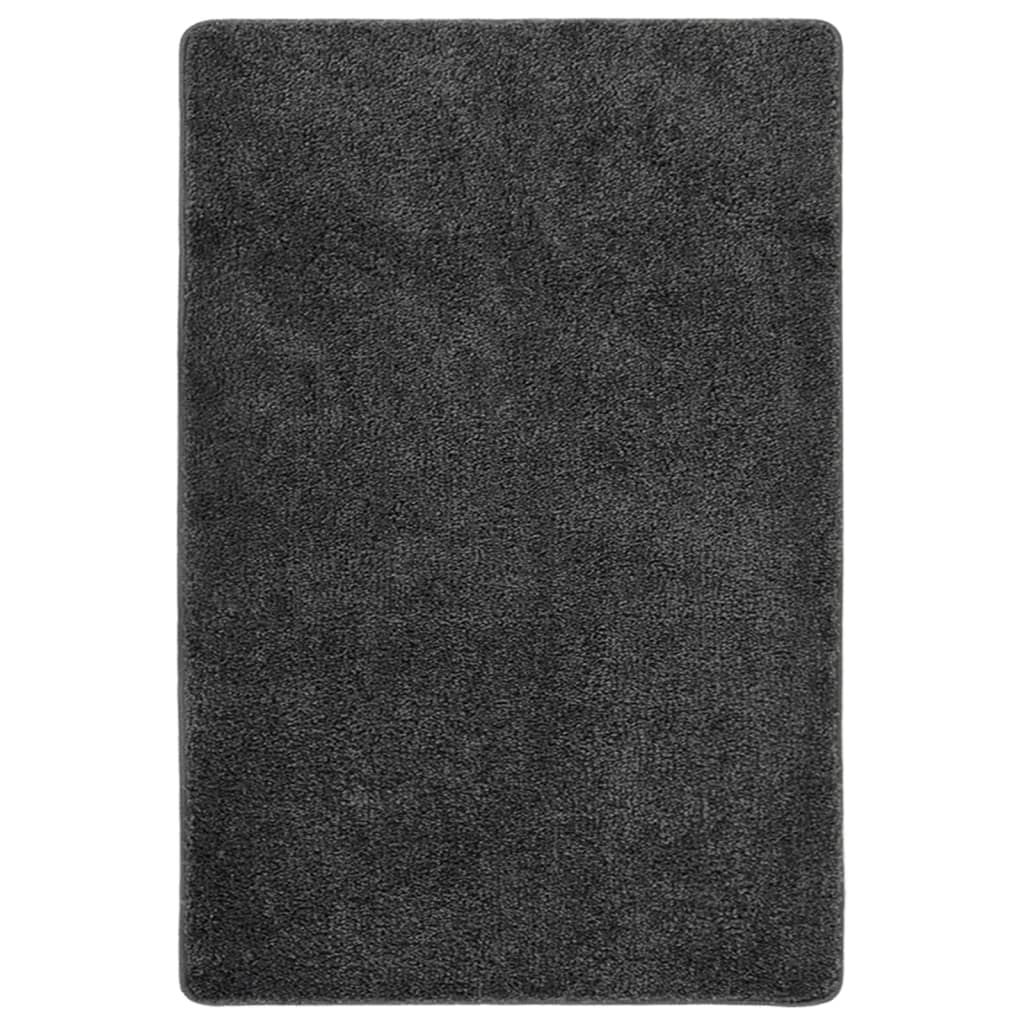 Vetonek Alfombra peluda antideslizante gris oscuro 140x200 cm