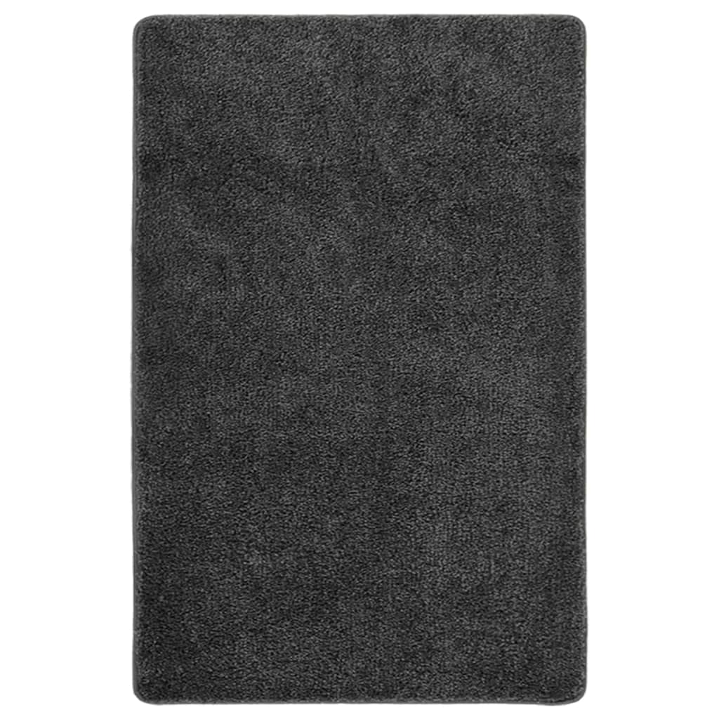 Vetonek Alfombra peluda antideslizante gris oscuro 200x290 cm