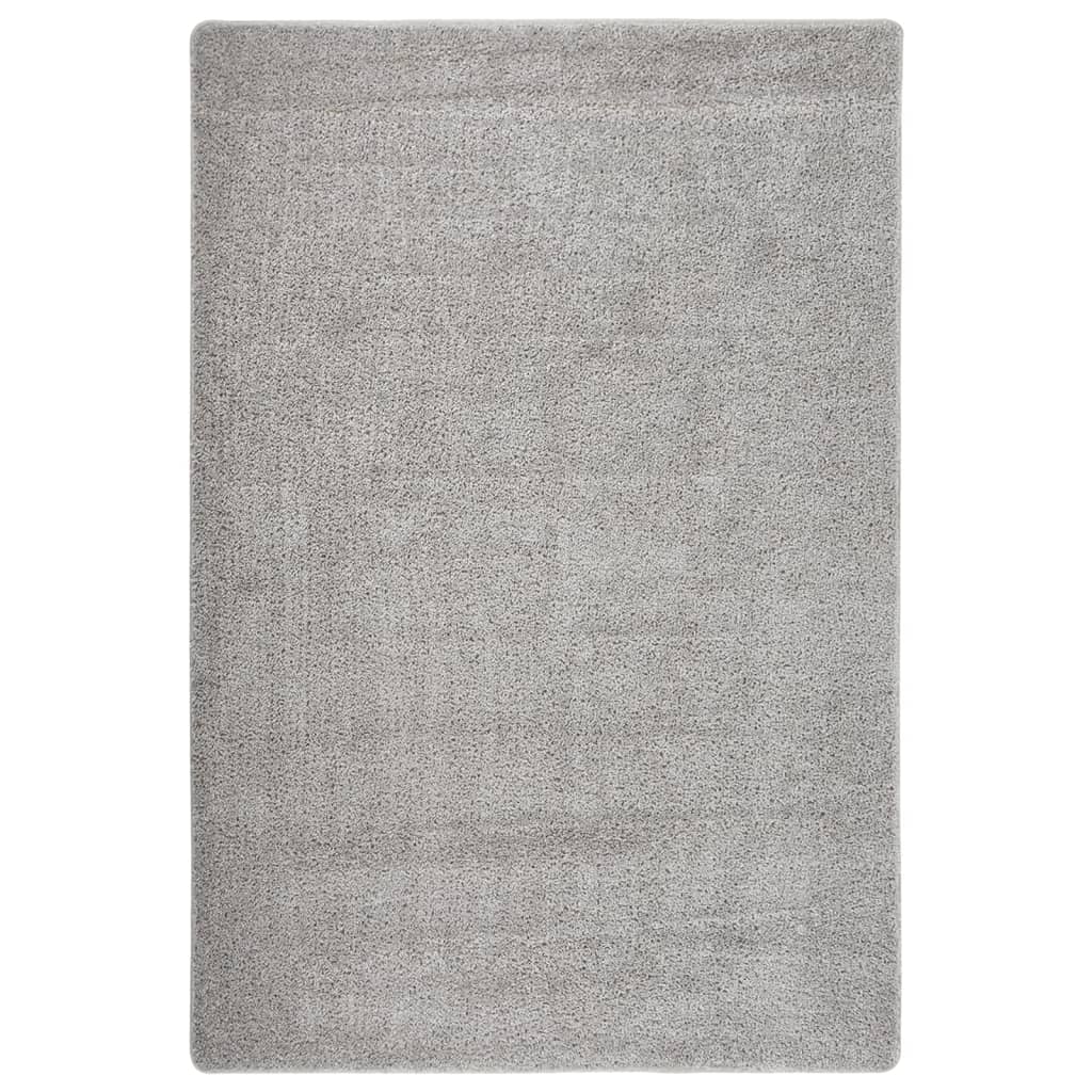 Vetonek Alfombra peluda antideslizante gris claro 140x200 cm