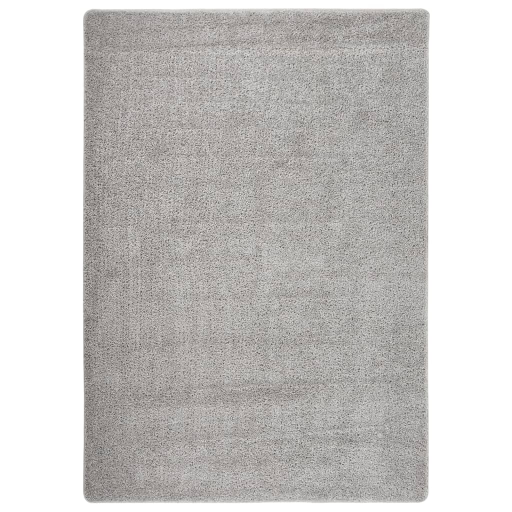 Vetonek Alfombra peluda antideslizante gris claro 160x230 cm