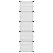 Zapatero PP transparente 44x31,5x153,5 cm - Vetonek