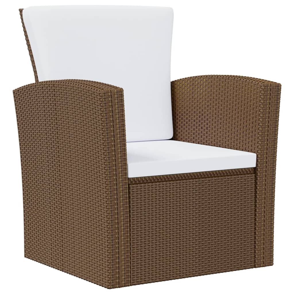 Set mobili da giardino 8 pezzi e rattan sintetico marrone