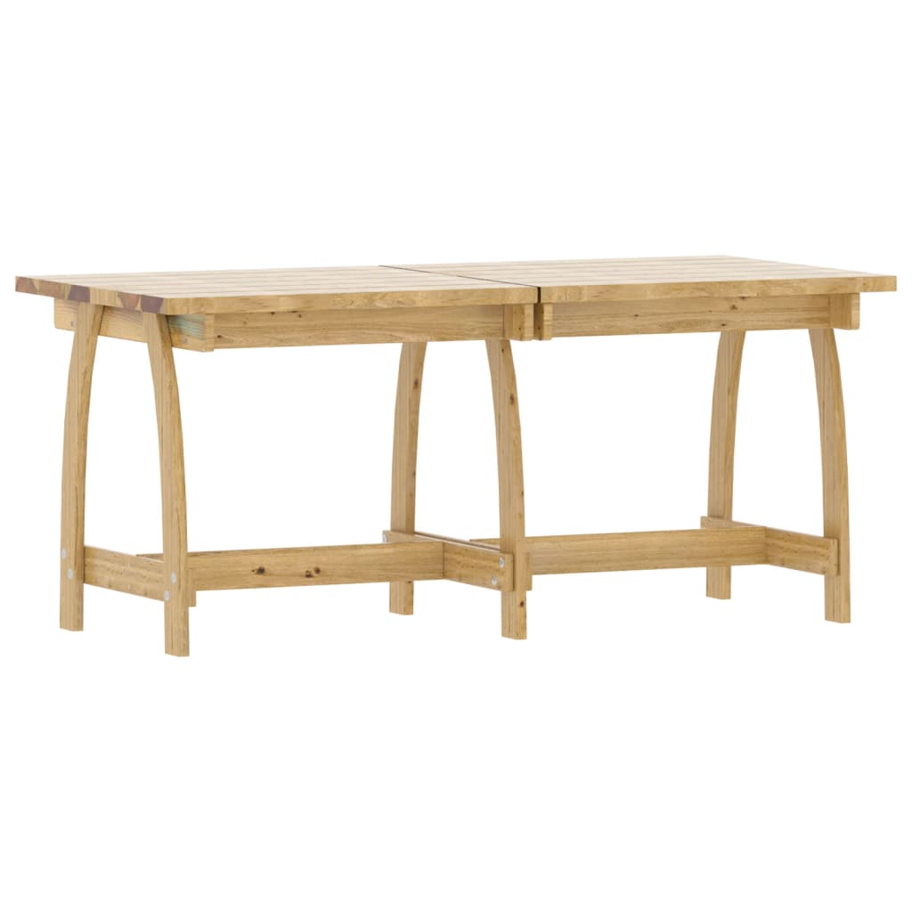 Juego de comedor de jardín 6 piezas madera de pino impregnada - Vetonek