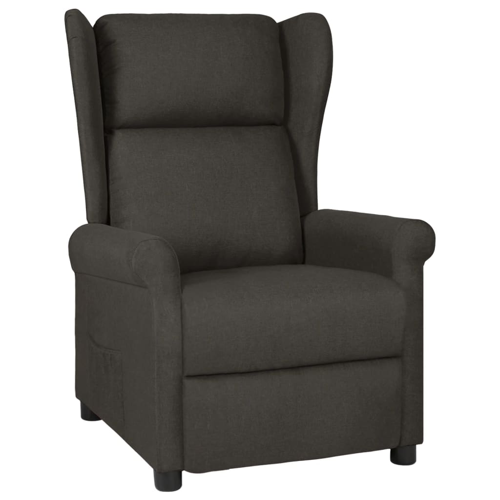 Vetonek Sillón reclinable de tela verde oscuro