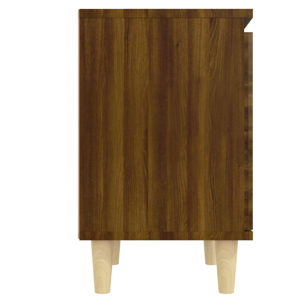 Mesitas de noche 2 uds con patas madera marrón roble 40x30x50cm vidaXL