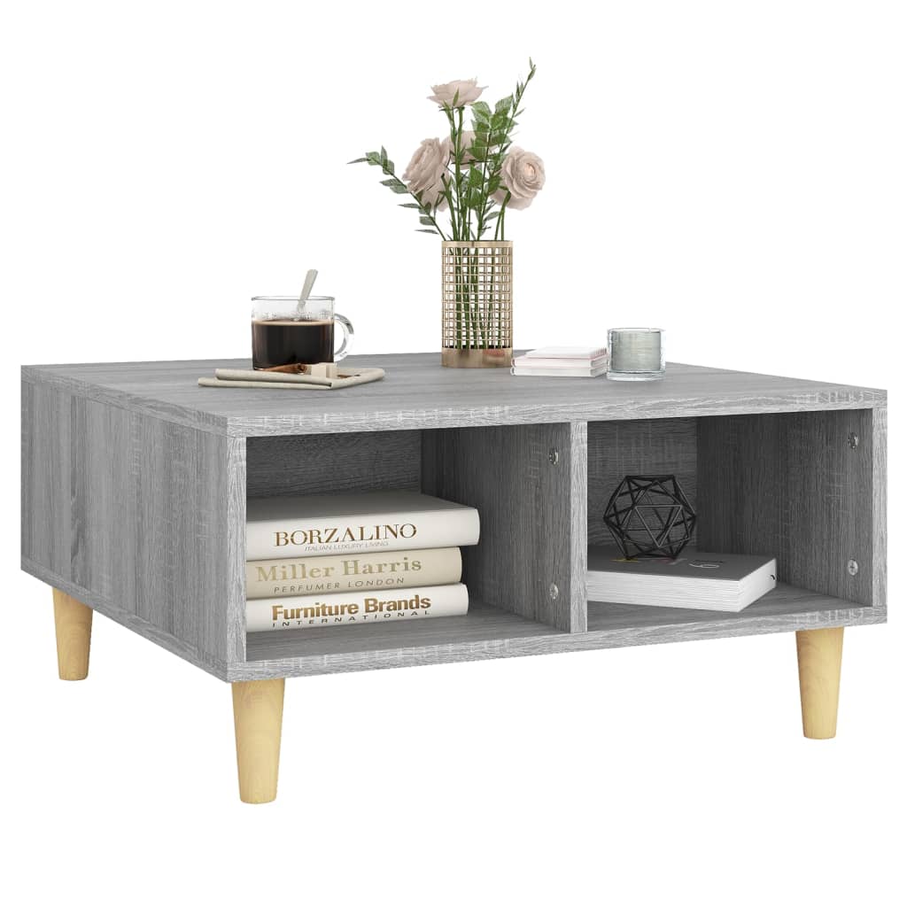 Sonoma 60x60x30 cm Gray Engineering Wood Center Table