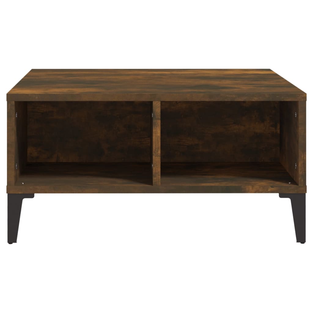 Ahumado oak engine center table 60x60x30 cm