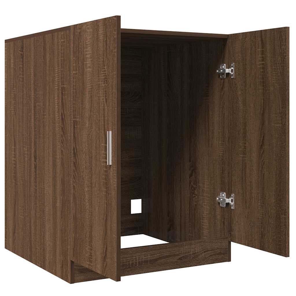 Brown oak washing machine cabinet 71x71.5x91.5 cm V5454 Vetonek