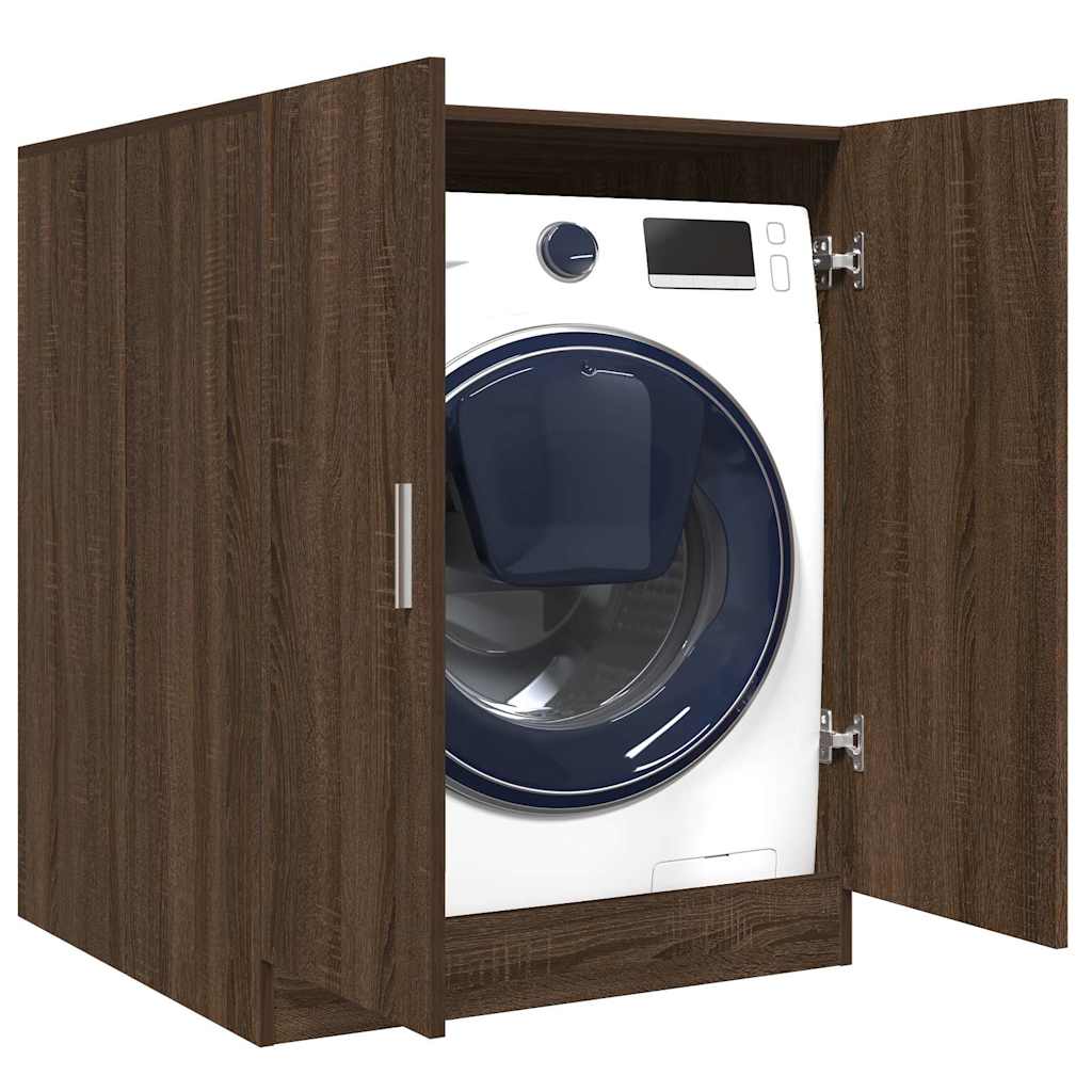 Brown oak washing machine cabinet 71x71.5x91.5 cm V5454 Vetonek