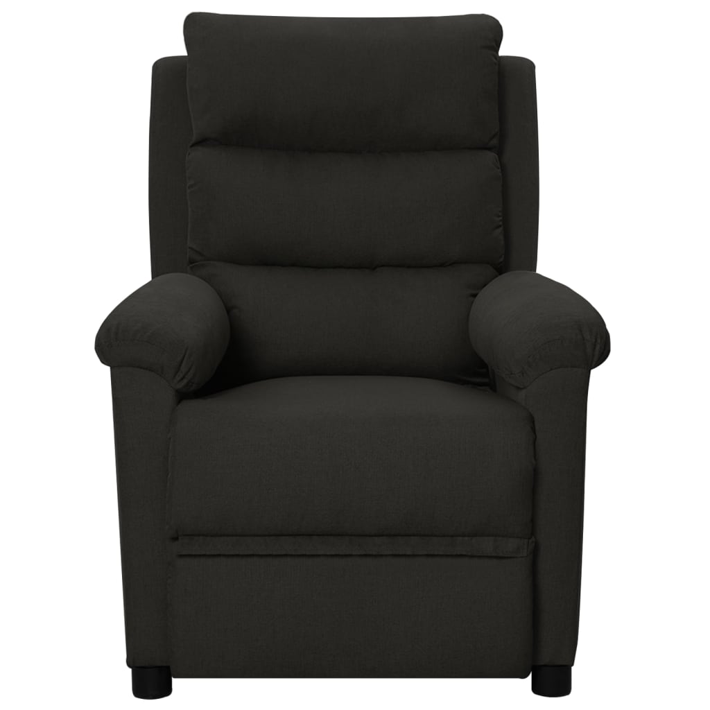 Sillón reclinable de tela negro vidaXL