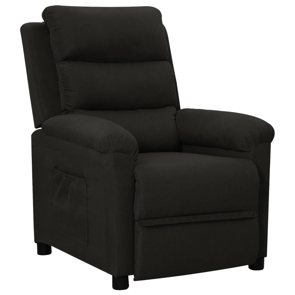 Vetonek Sillón reclinable de tela negro