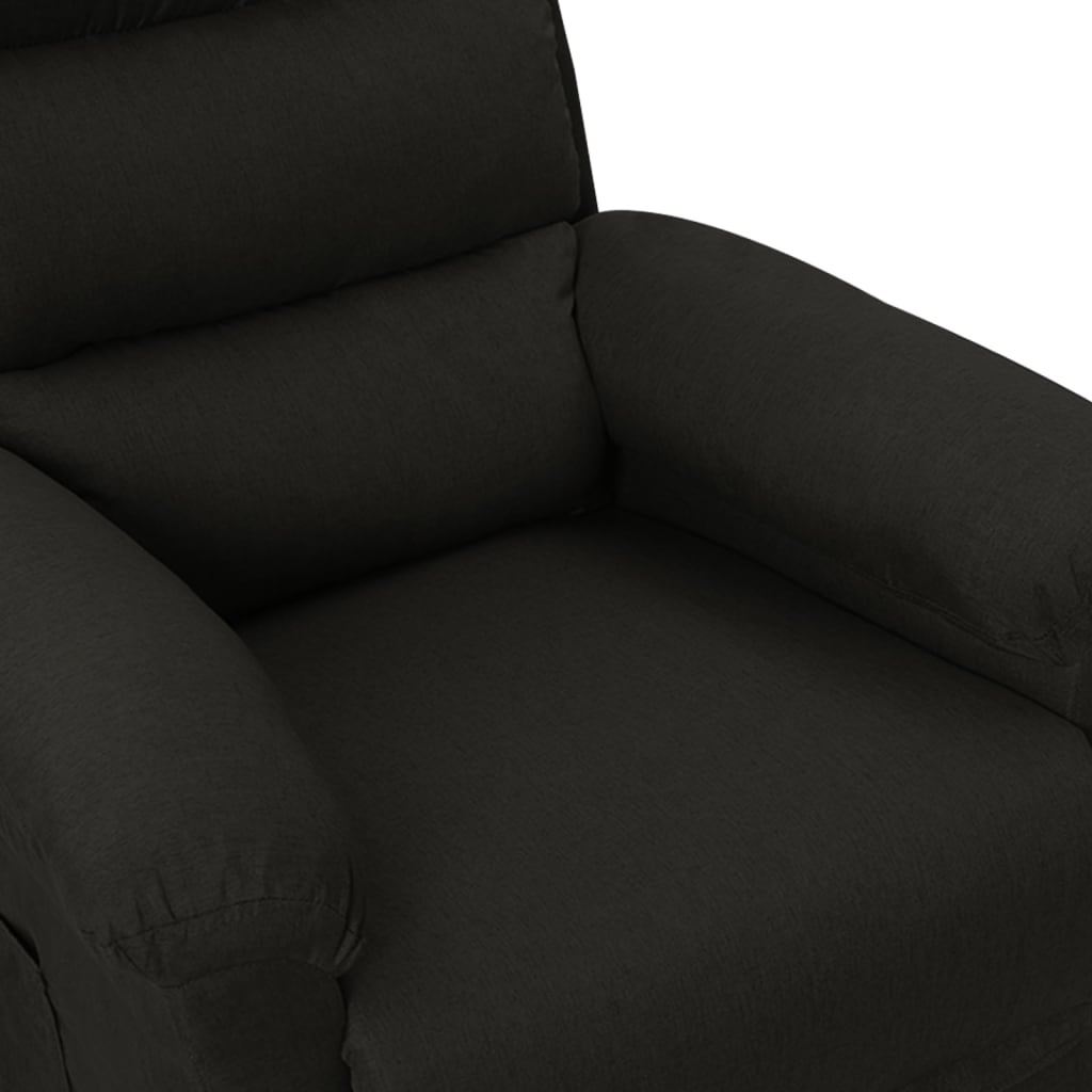 Sillón reclinable de tela negro vidaXL