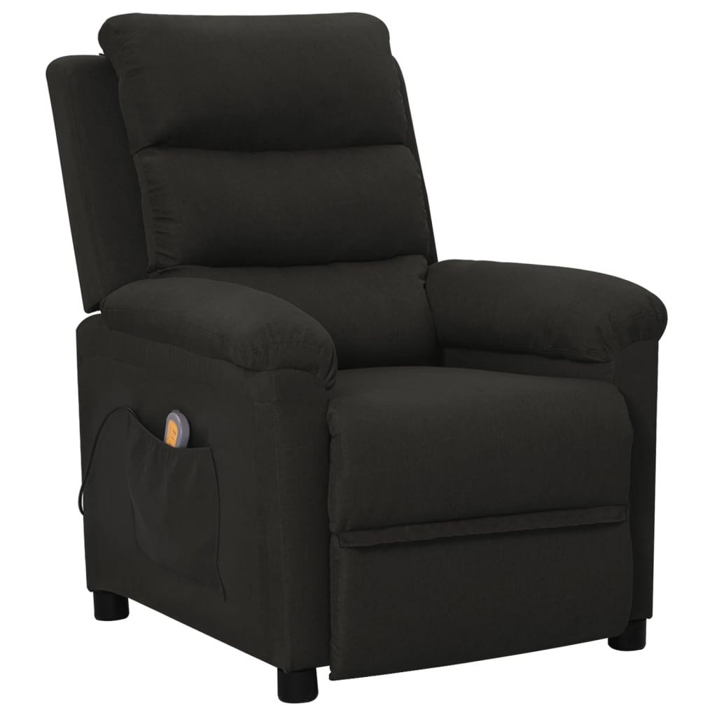 Vetonek Sillón de masaje de tela negro