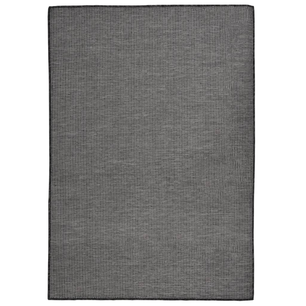 Vetonek Alfombra de exterior de tejido plano gris 160x230 cm