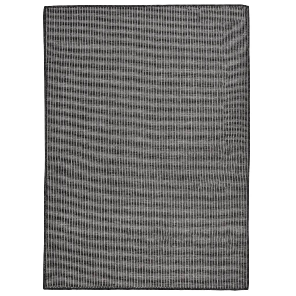 Vetonek Alfombra de exterior de tejido plano gris 200x280 cm