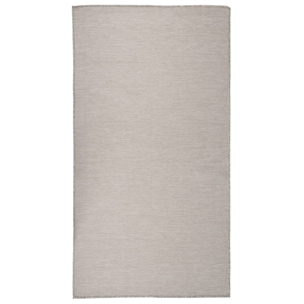 Vetonek Alfombra de exterior de tejido plano gris taupe 80x150 cm