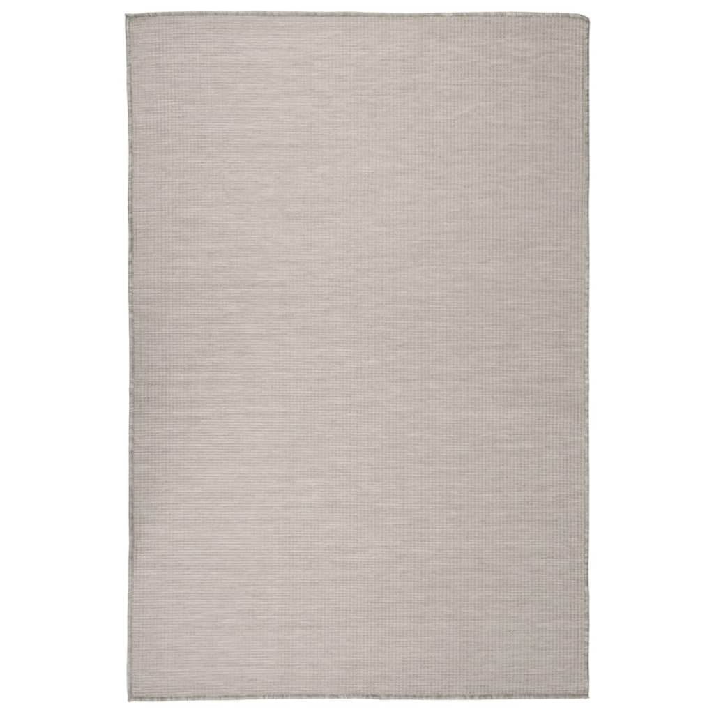 Vetonek Alfombra de exterior de tejido plano gris taupe 120x170 cm