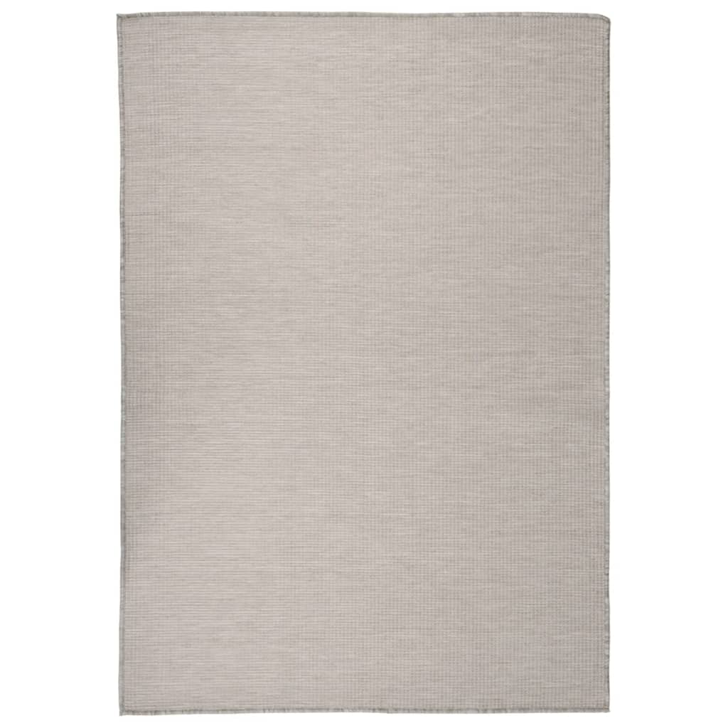 Vetonek Alfombra de exterior de tejido plano gris taupe 160x230 cm