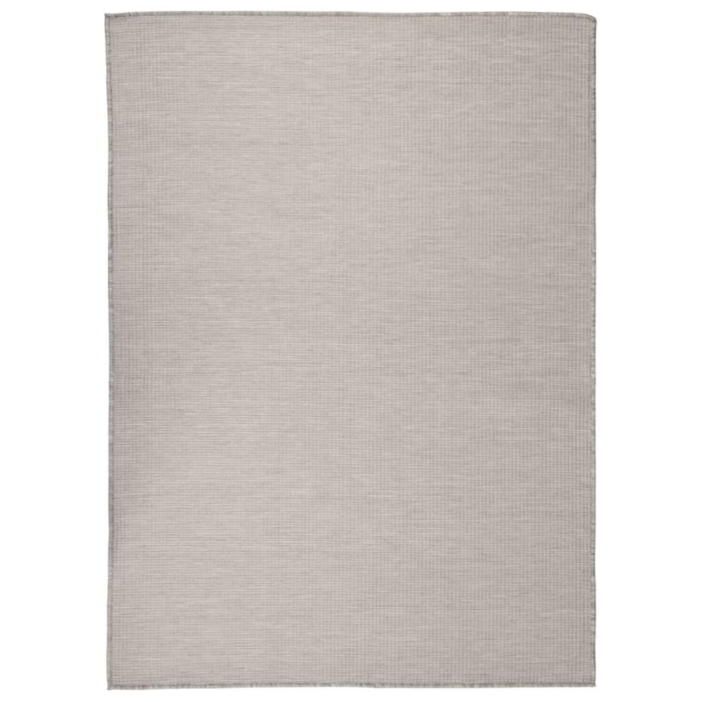 Vetonek Alfombra de exterior de tejido plano gris taupe 200x280 cm