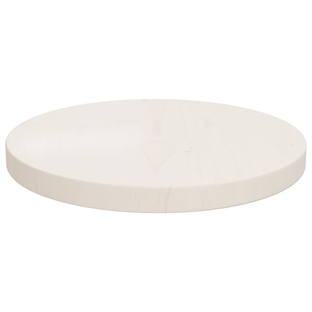 Superficie de mesa madera maciza de pino blanco Ø30x2,5 cm vidaXL