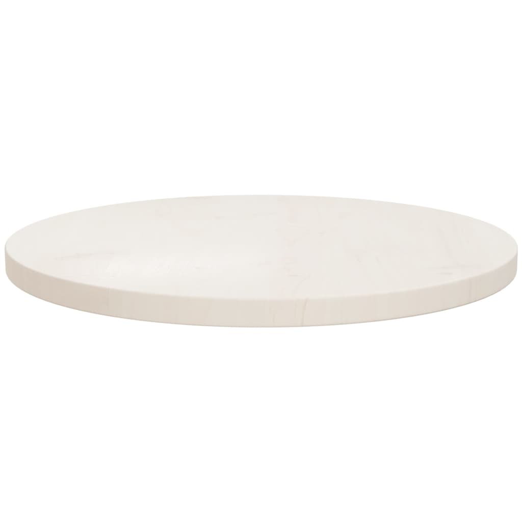 Superficie de mesa madera maciza de pino blanco Ø50x2,5 cm vidaXL