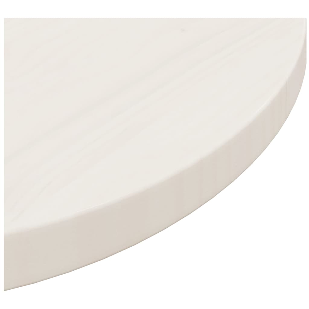 Superficie de mesa madera maciza de pino blanco Ø50x2,5 cm vidaXL