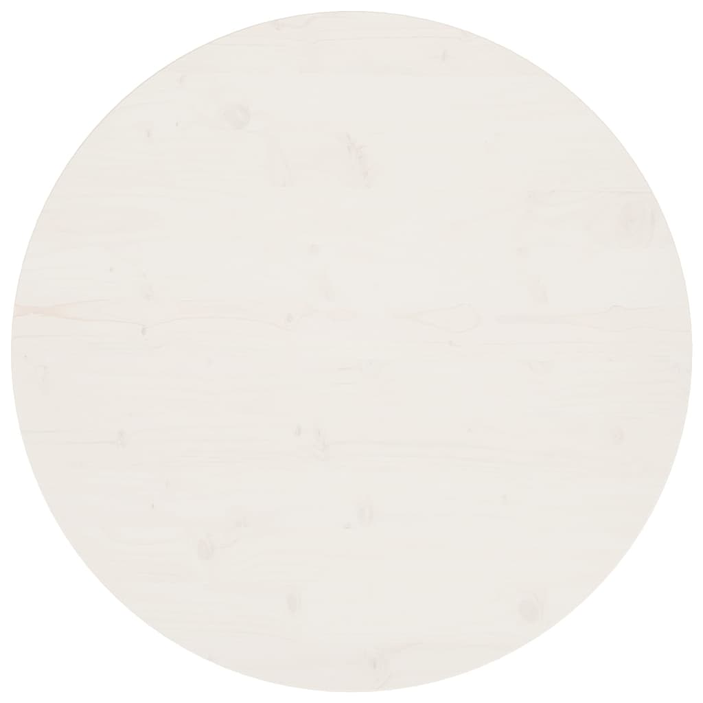 Superficie de mesa madera maciza de pino blanco Ø80x2,5 cm