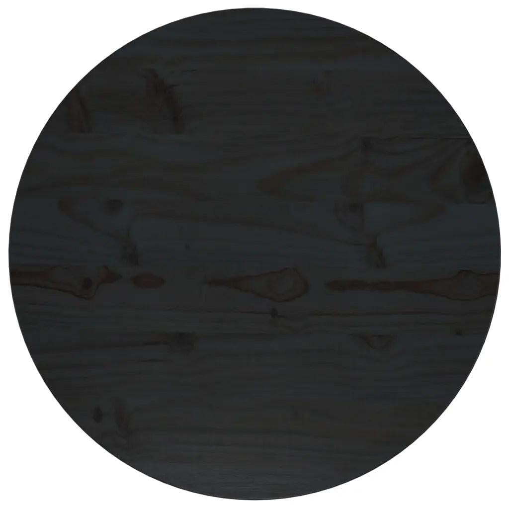 Plateau de table en bois de pin noir massif Ø50x2,5 cm V5742 Vetonek