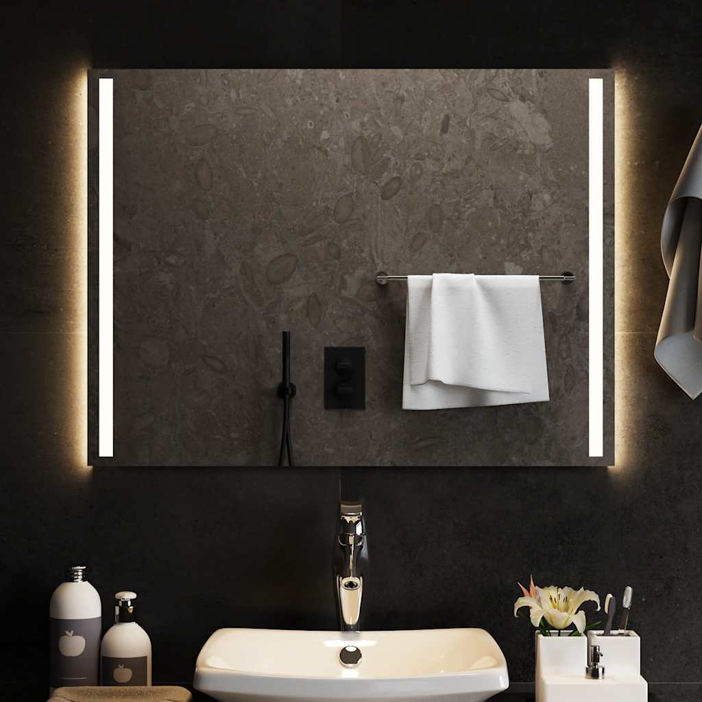 Vetonek Espejo de baño con LED 80x60 cm