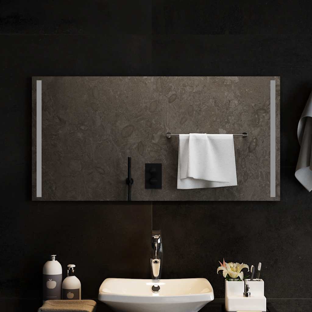 Bathroom mirror with 100x50 cm LED