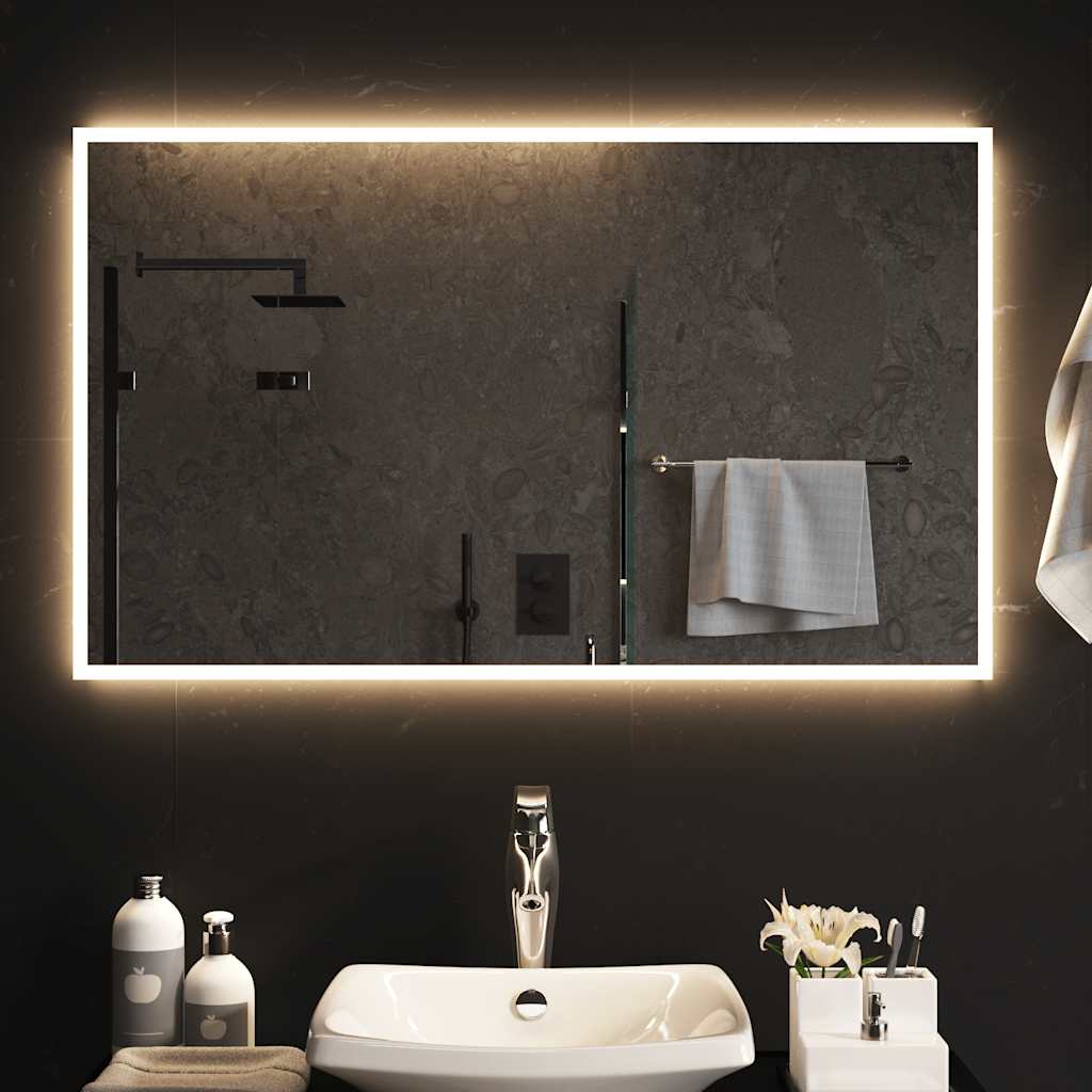 Vetonek Espejo de baño con LED 100x60 cm