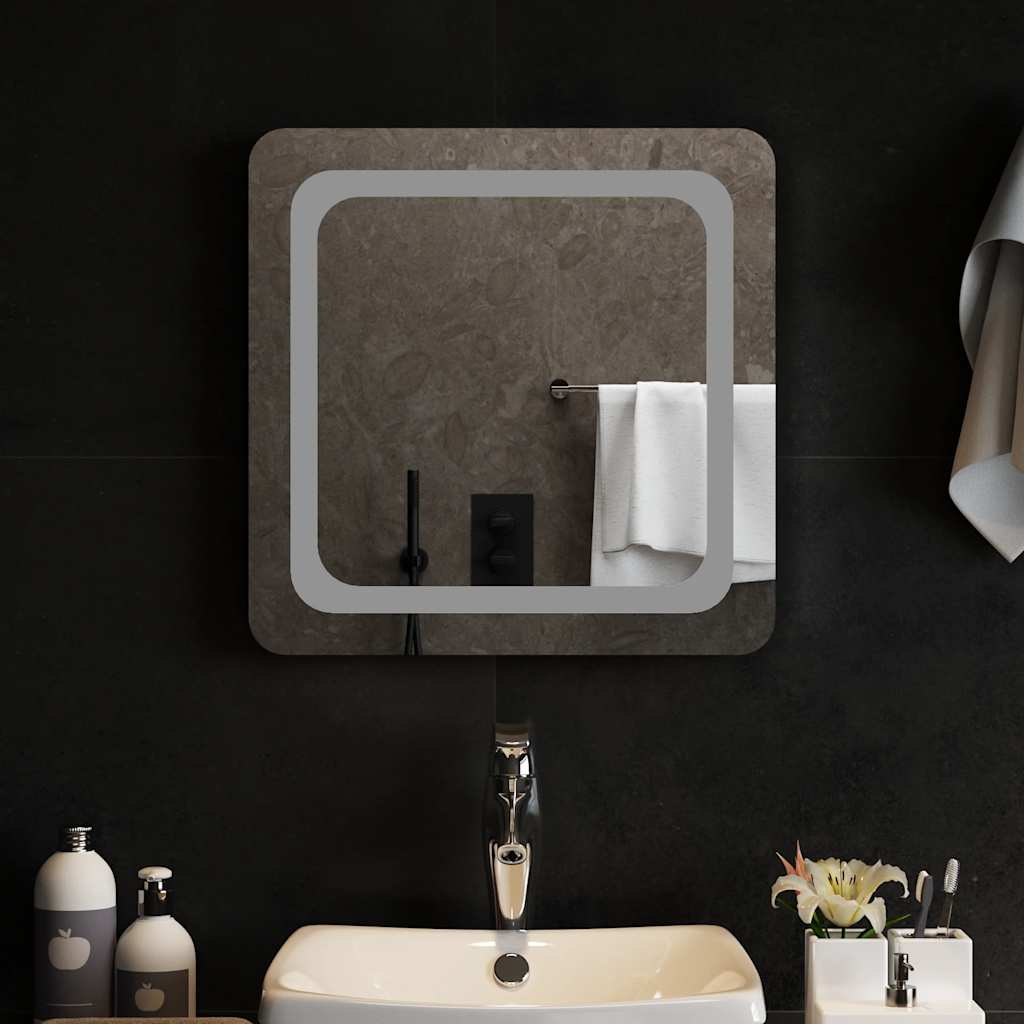 Miroir de salle de bain avec 50x50 cm LED