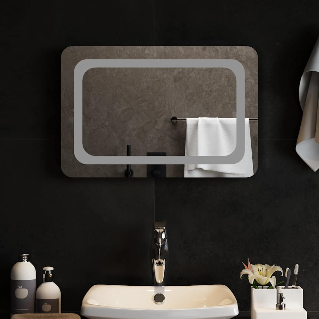 Miroir de salle de bain avec LED de 60x40 cm