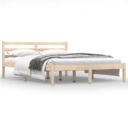Vetonek Estructura de cama sin colchón madera maciza pino 140x190 cm