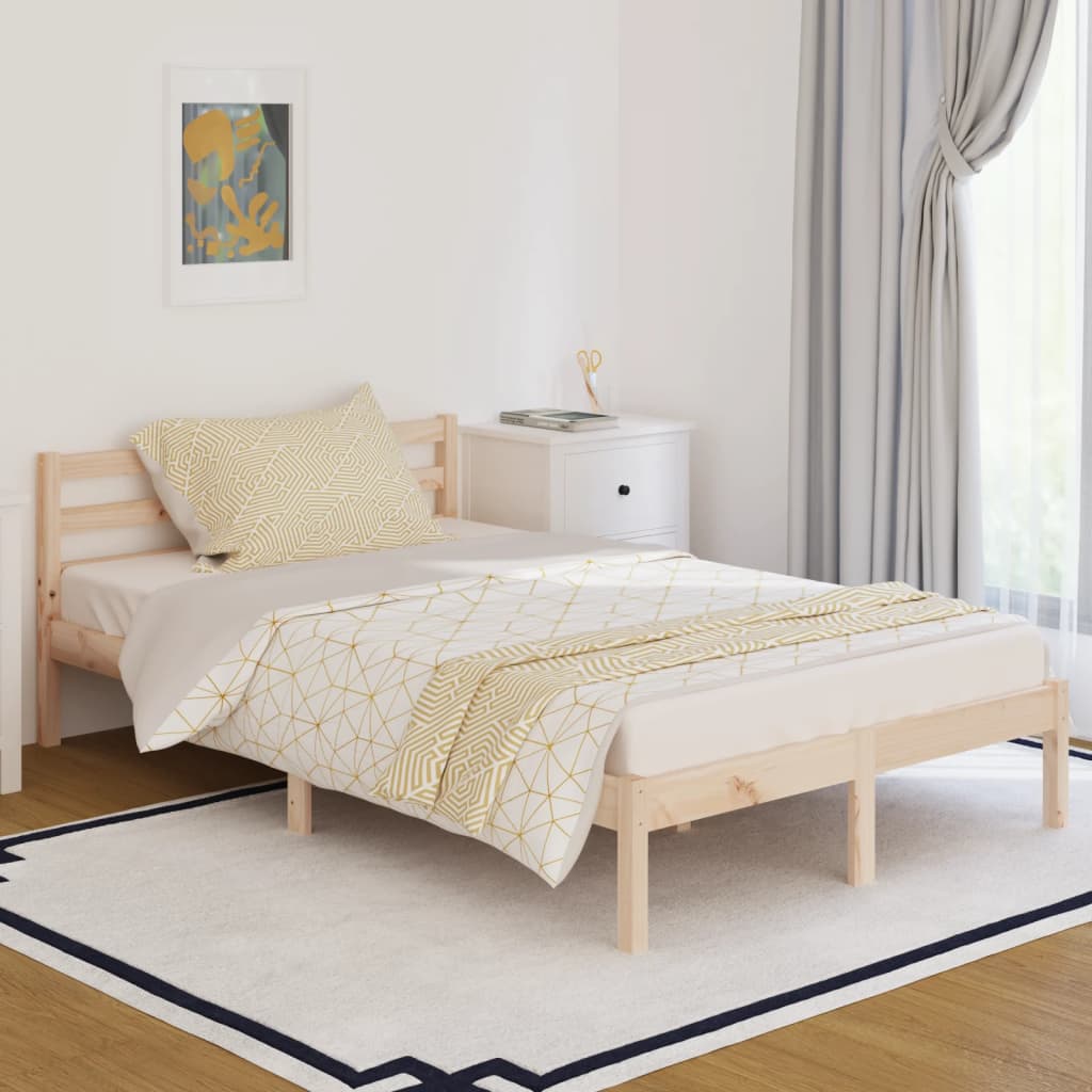 Vetonek Estructura de cama sin colchón madera de pino maciza 120x200 cm