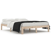 Vetonek Estructura de cama sin colchón madera maciza pino 140x190 cm