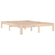 Estructura de cama sin colchón madera maciza pino 140x190 cm v8965 - Vetonek