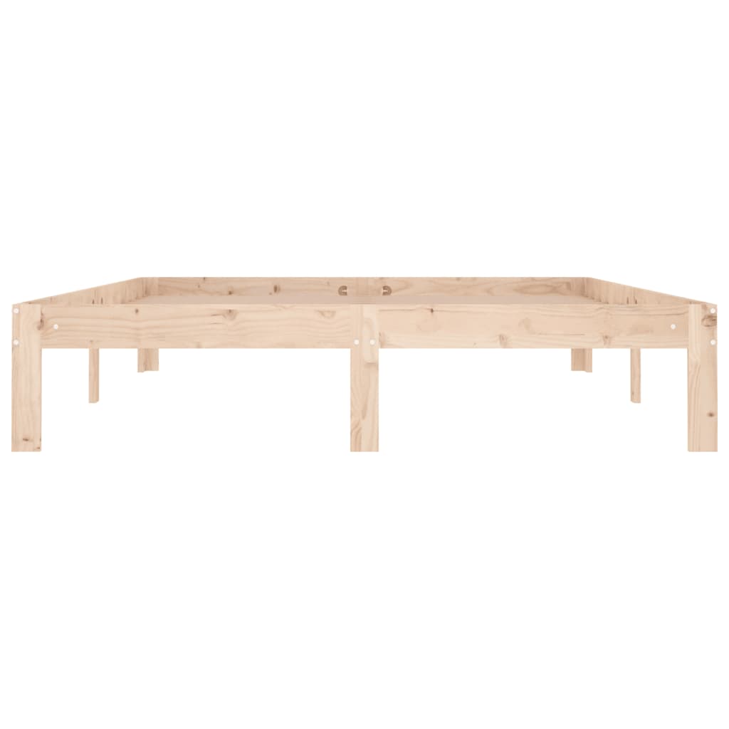 Estructura de cama sin colchón madera maciza pino 140x190 cm v8965 - Vetonek