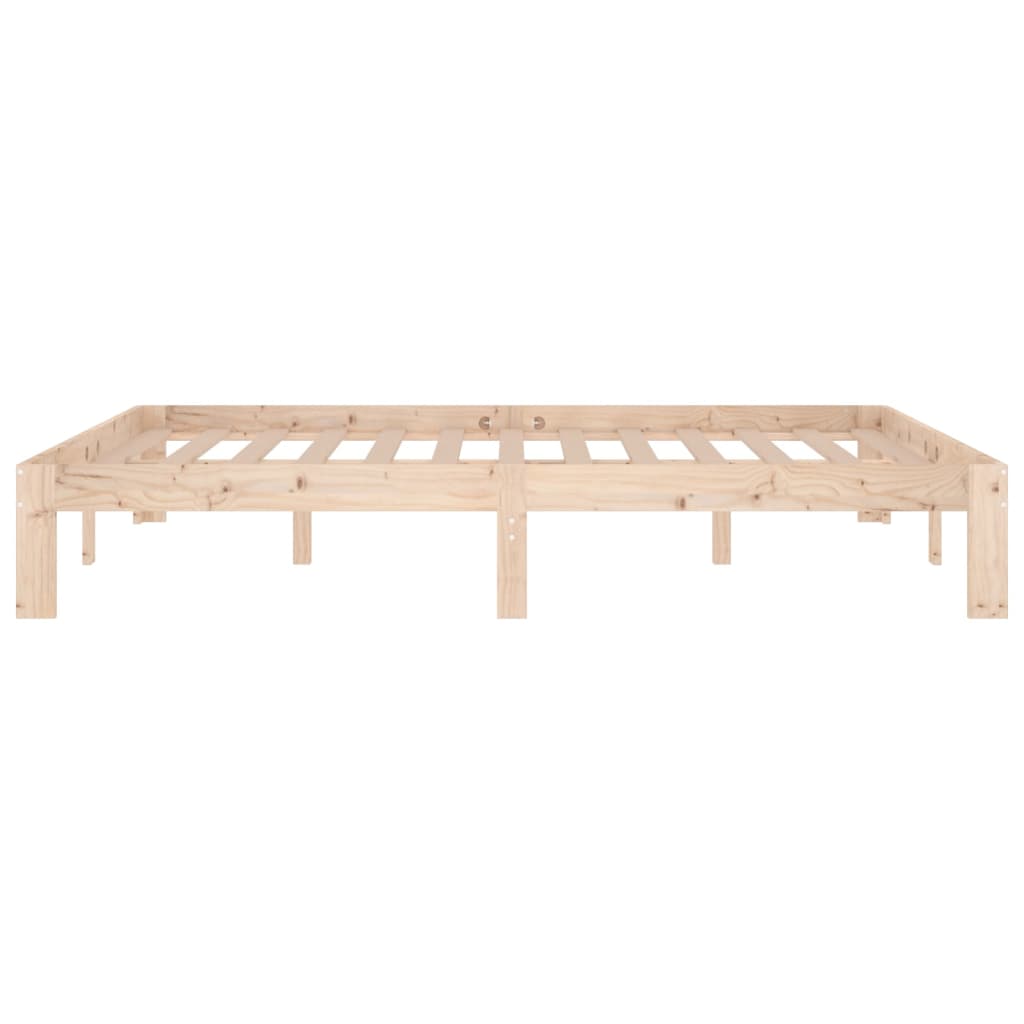 Estructura de cama sin colchón madera maciza pino 140x190 cm v8965 - Vetonek