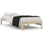Vetonek Estructura de cama sin colchón madera maciza de pino 90x200 cm