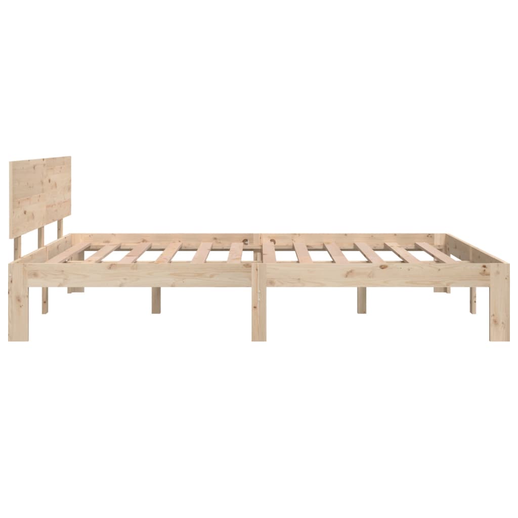 Estructura de cama sin colchón madera maciza pino 140x190 cm v9610 - Vetonek